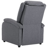 Electric Recliner Chair Dark Grey Fabric