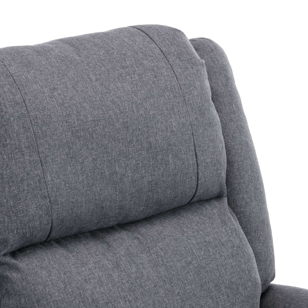 Electric Recliner Chair Dark Grey Fabric