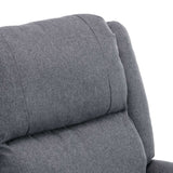 Electric Recliner Chair Dark Grey Fabric
