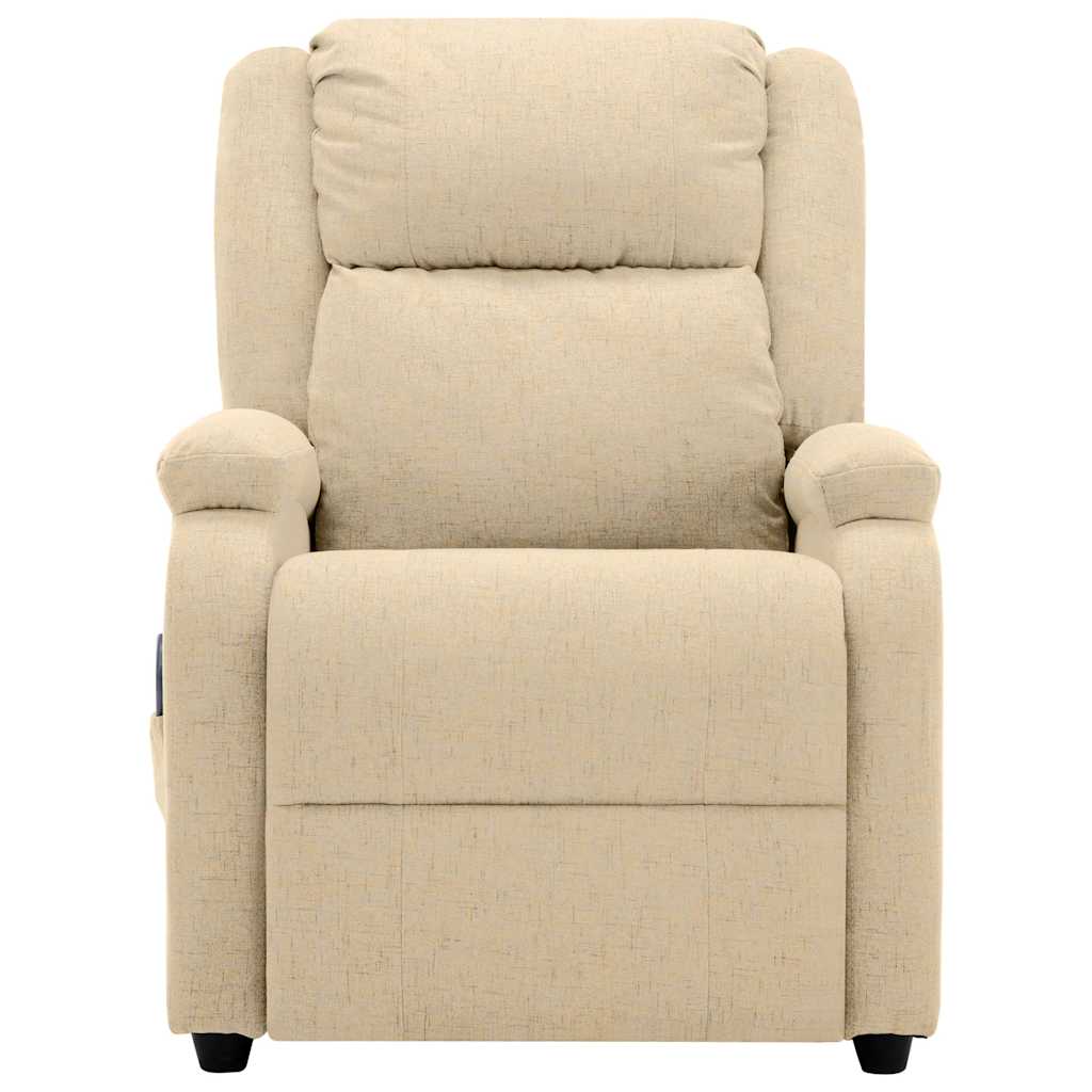 Electric Massage Chair Cream Fabric