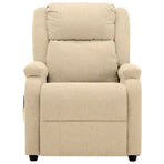Electric Massage Chair Cream Fabric