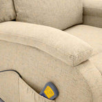 Electric Massage Chair Cream Fabric