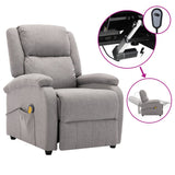 Electric Massage Chair Light Grey Fabric