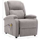 Electric Massage Chair Light Grey Fabric