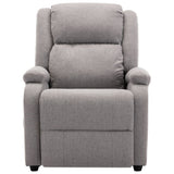 Electric Massage Chair Light Grey Fabric