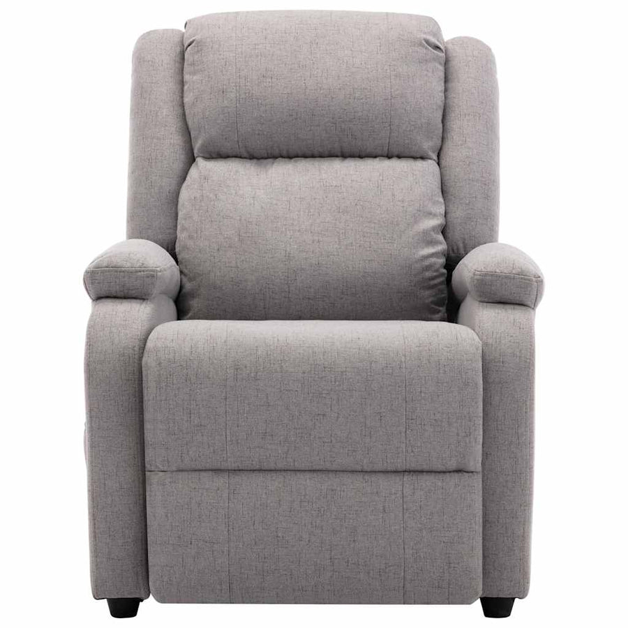 Electric Massage Chair Light Grey Fabric