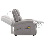 Electric Massage Chair Light Grey Fabric