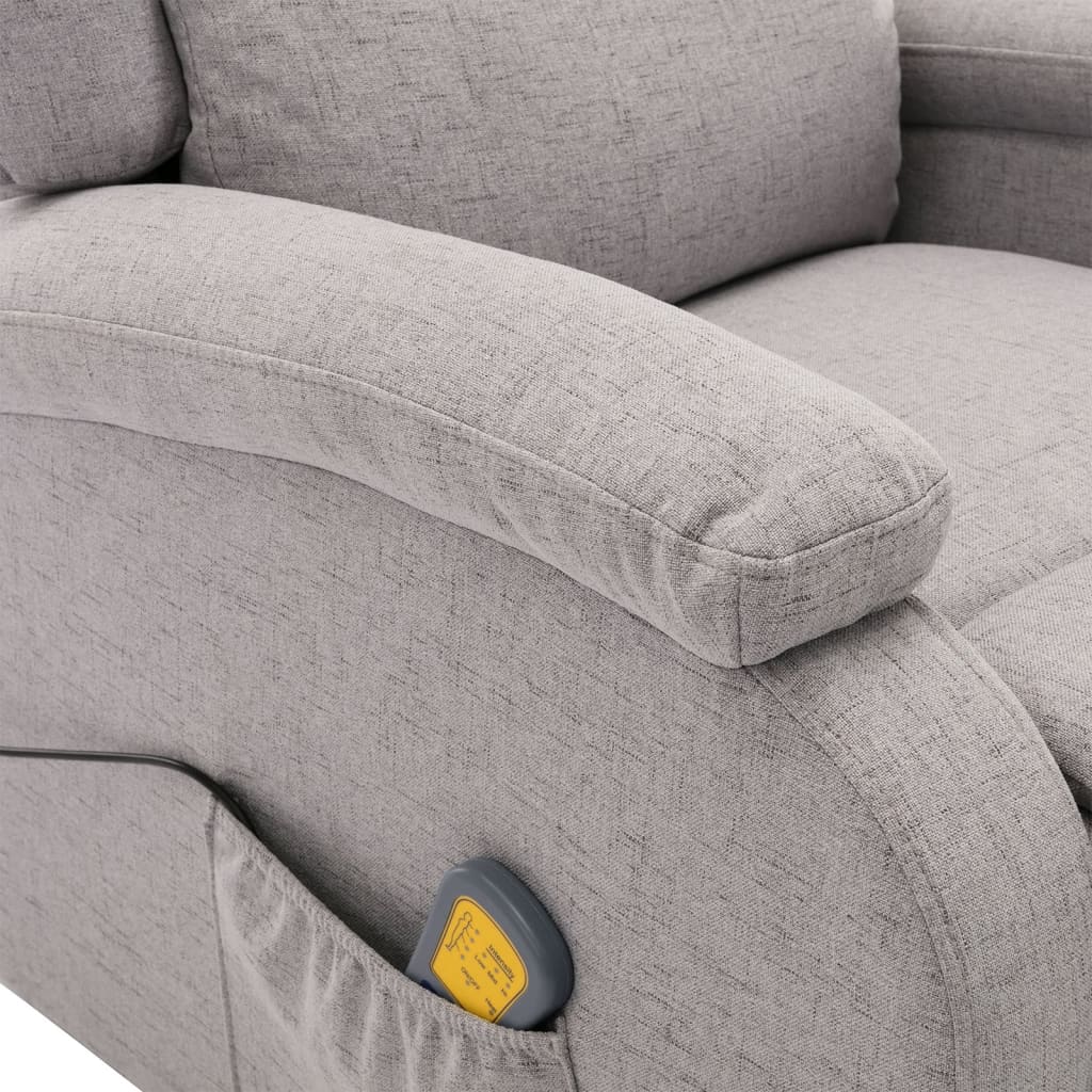 Electric Massage Chair Light Grey Fabric