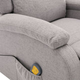 Electric Massage Chair Light Grey Fabric