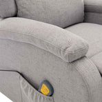 Electric Massage Chair Light Grey Fabric