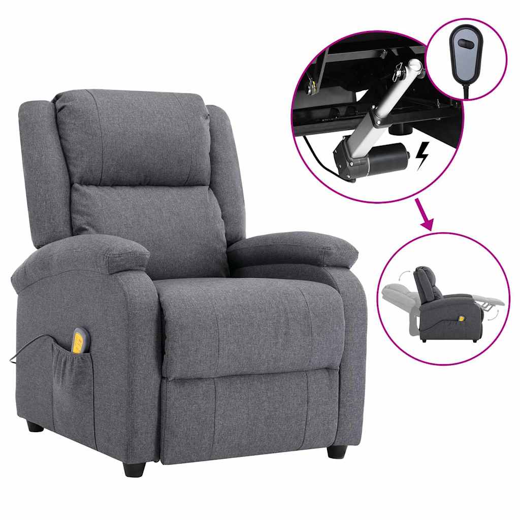 Electric Massage Chair Dark Grey Fabric