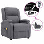 Electric Massage Chair Dark Grey Fabric