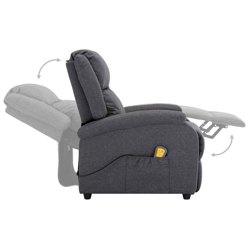 Electric Massage Chair Dark Grey Fabric