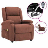 Electric Massage Chair Brown Fabric