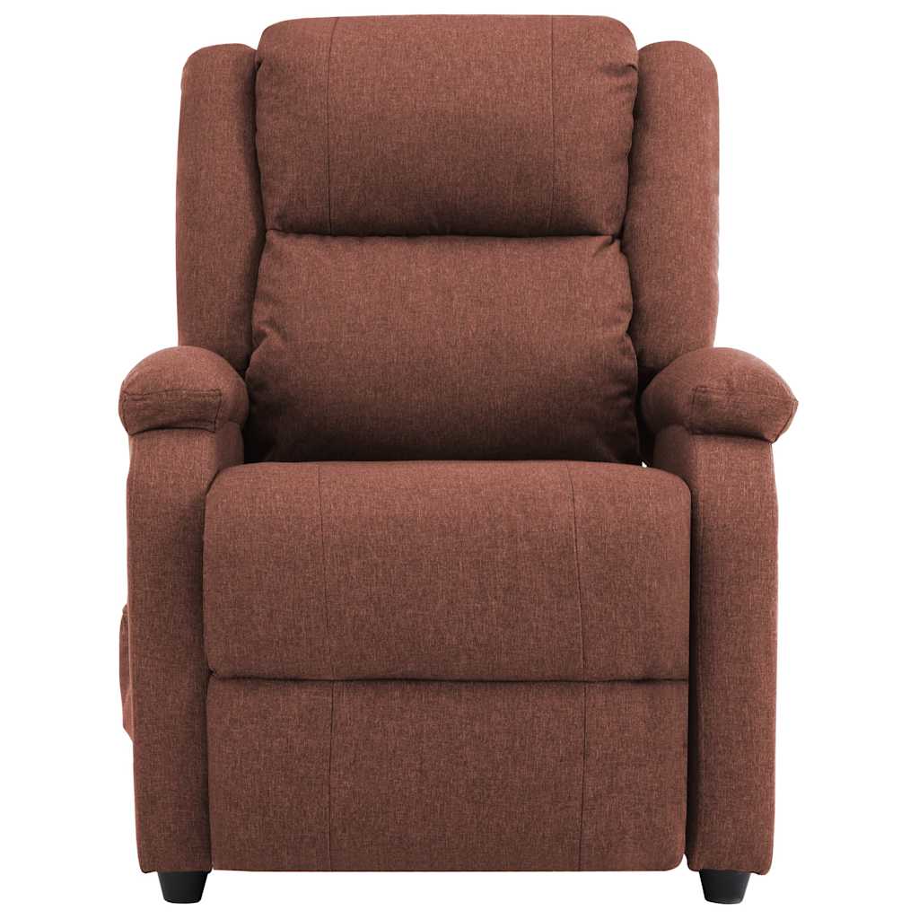 Electric Massage Chair Brown Fabric