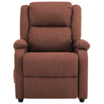 Electric Massage Chair Brown Fabric