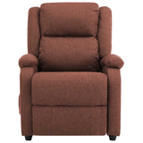 Electric Massage Chair Brown Fabric - Side View