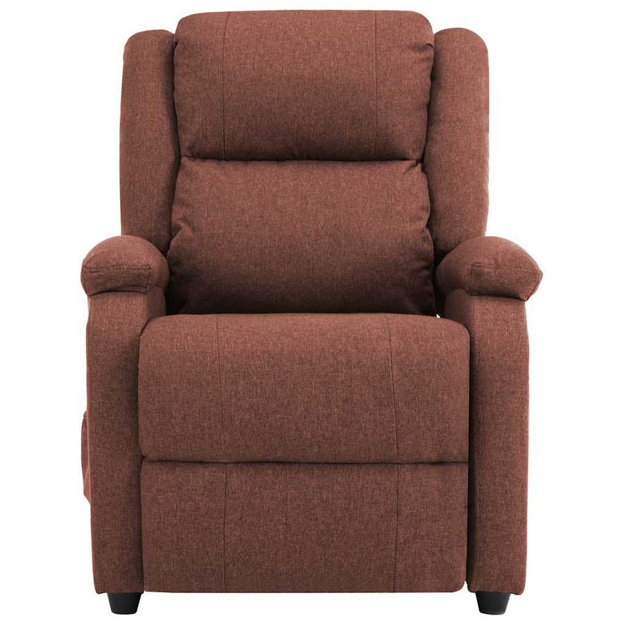Electric Massage Chair Brown Fabric