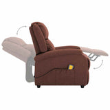 Electric Massage Chair Brown Fabric