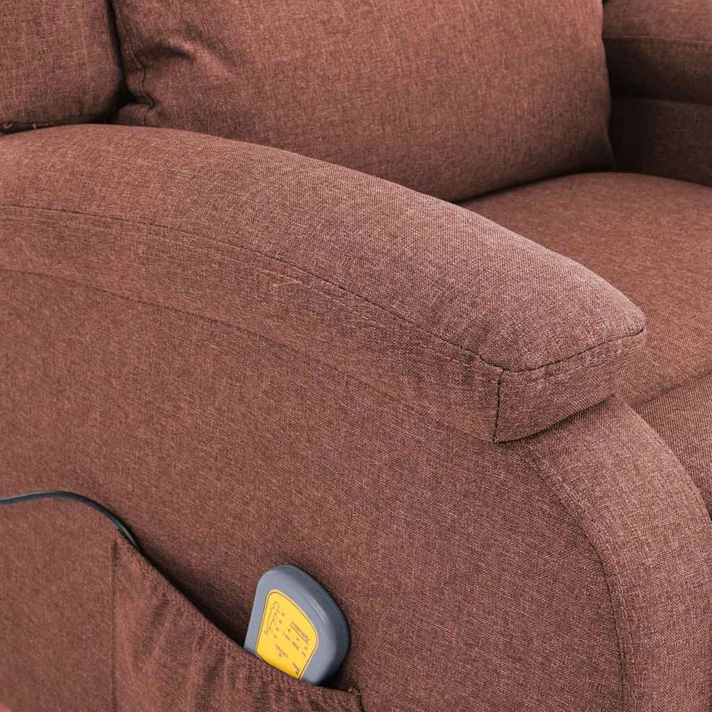 Electric Massage Chair Brown Fabric