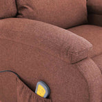 Electric Massage Chair Brown Fabric