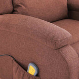 Electric Massage Chair Brown Fabric - 45-Degree Angle
