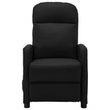Electric Massage Reclining Chair Black Faux Leather - Side View