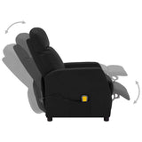 Electric Massage Reclining Chair Black Faux Leather - Top-Down View