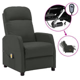 Electric Massage Reclining Chair Anthracite Faux Leather