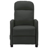 Electric Massage Reclining Chair Anthracite Faux Leather - Side View
