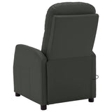 Electric Massage Reclining Chair Anthracite Faux Leather - 45-Degree Angle