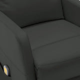 Electric Massage Reclining Chair Anthracite Faux Leather