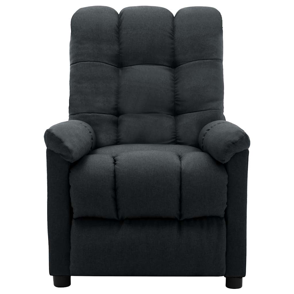 Electric Recliner Chair Dark Grey Fabric