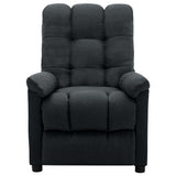 Electric Recliner Chair Dark Grey Fabric - Front View