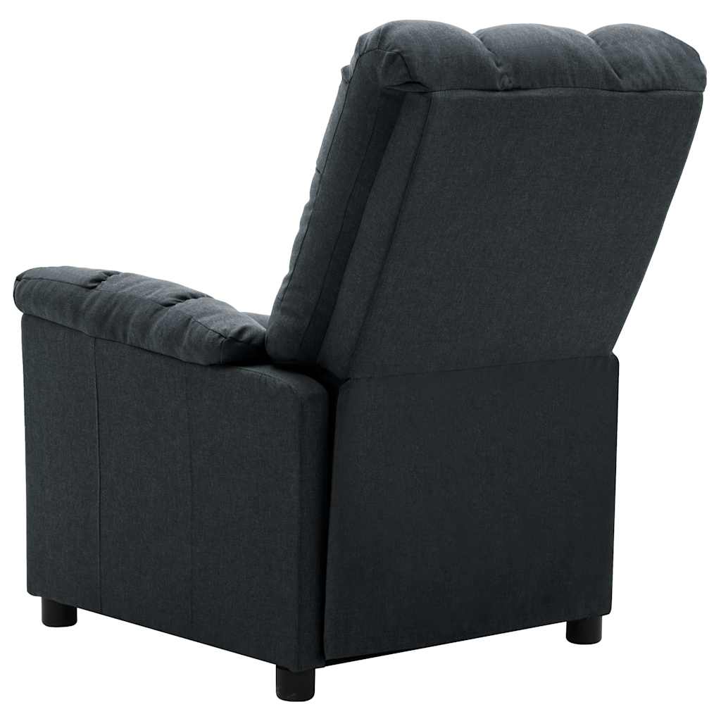Electric Recliner Chair Dark Grey Fabric