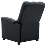 Electric Recliner Chair Dark Grey Fabric
