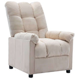 Electric Recliner Chair Cream Fabric