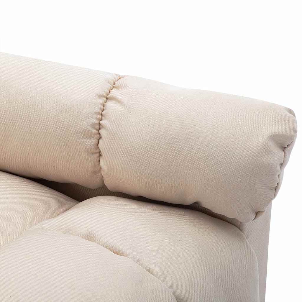 Electric Recliner Chair Cream Fabric