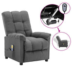 Electric Massage Chair Light Grey Fabric