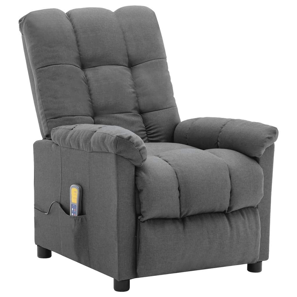 Electric Massage Chair Light Grey Fabric