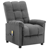 Electric Massage Chair Light Grey Fabric