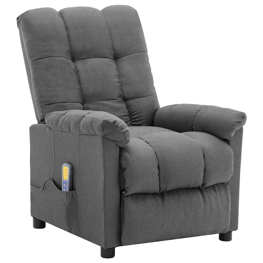 Electric Massage Chair Light Grey Fabric