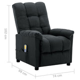 Electric Massage Chair Dark Grey Fabric - Extra Image