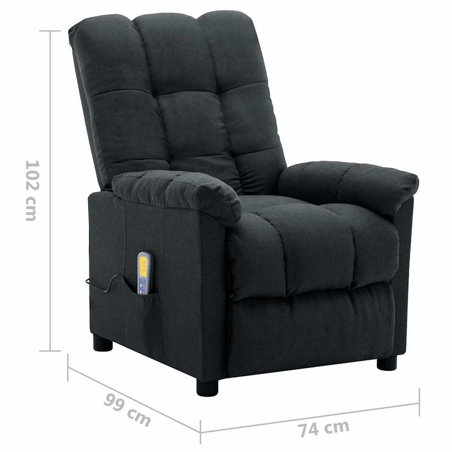 Electric Massage Chair Dark Grey Fabric