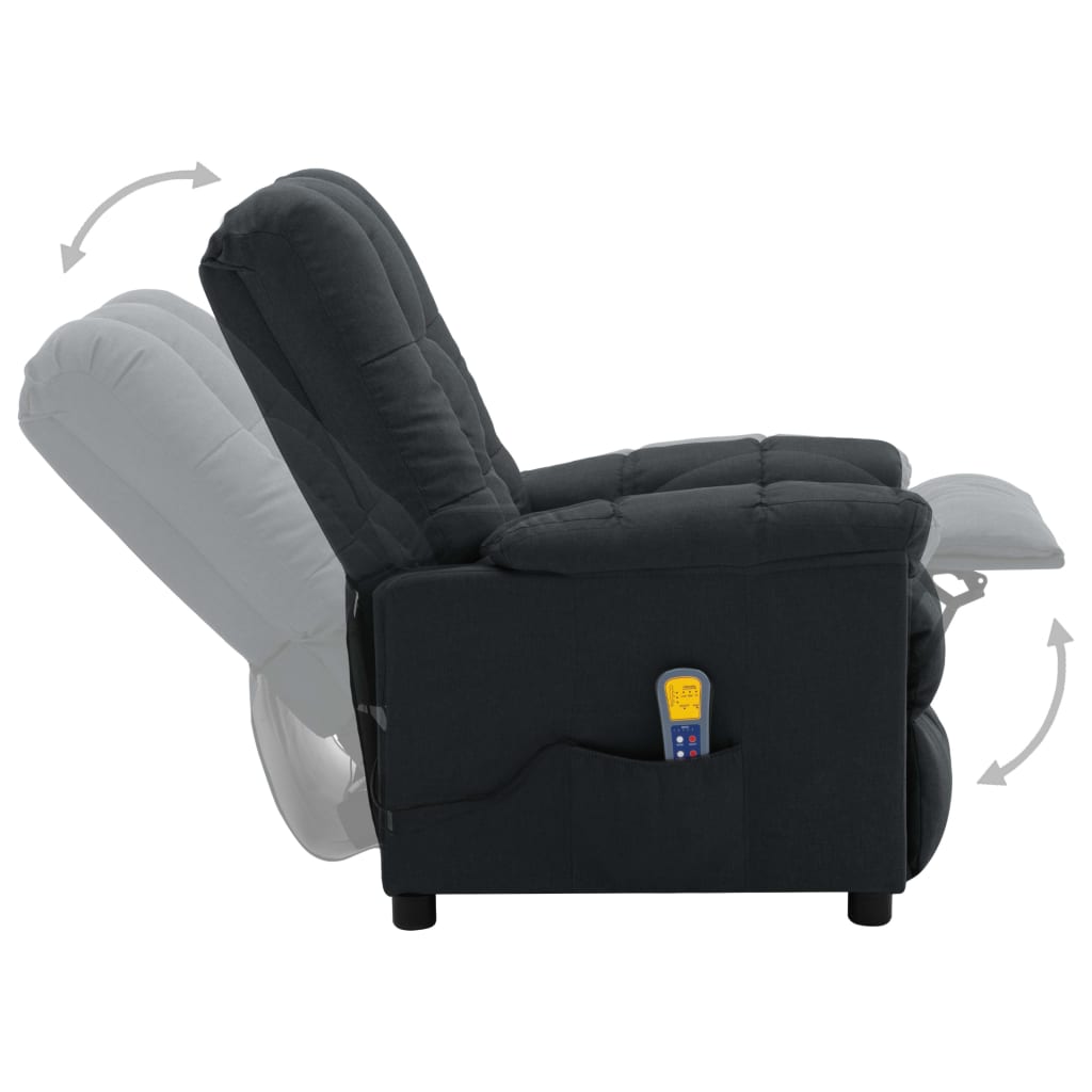 Electric Massage Chair Dark Grey Fabric