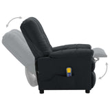Electric Massage Chair Dark Grey Fabric - 45-Degree Angle