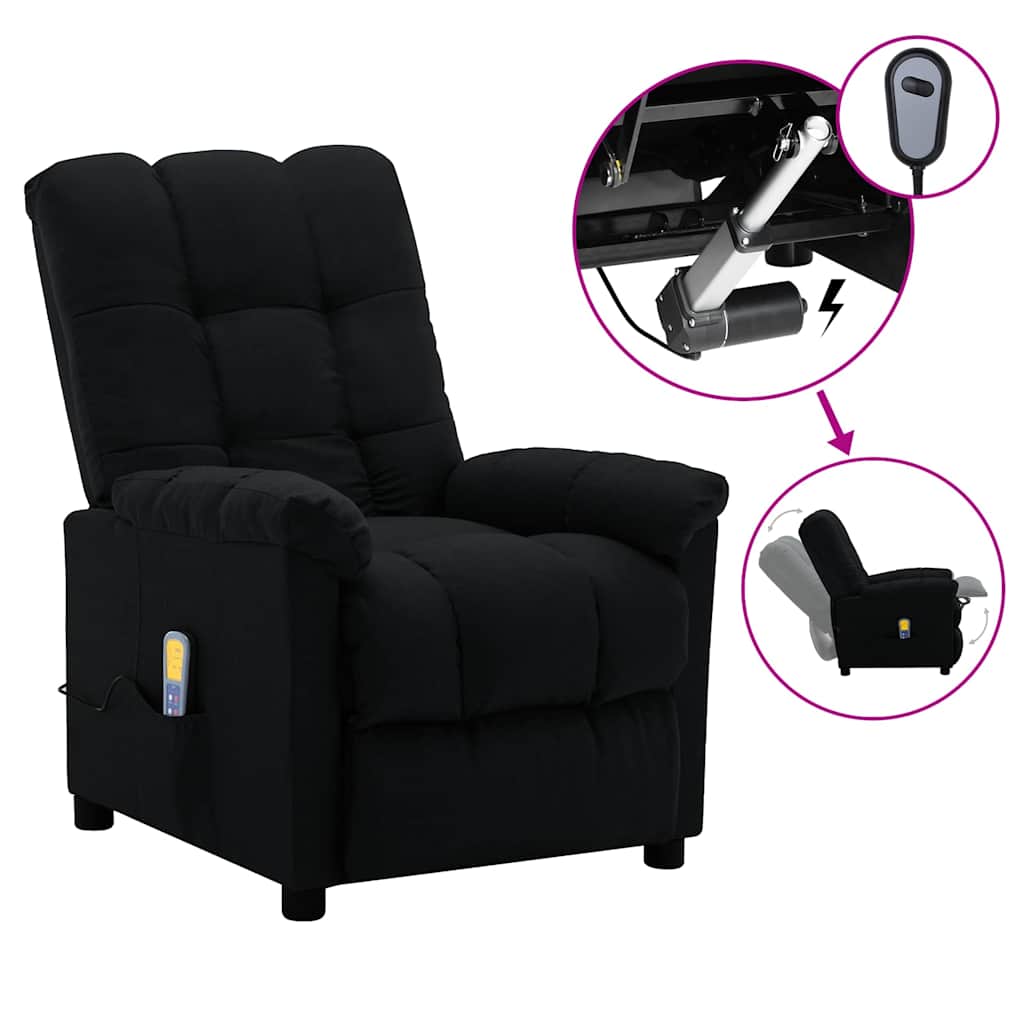 Electric Massage Chair Black Fabric