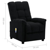 Electric Massage Chair Black Fabric - Extra Image
