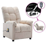 Electric Massage Chair Cream Fabric