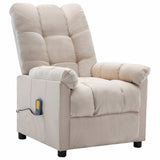 Electric Massage Chair Cream Fabric